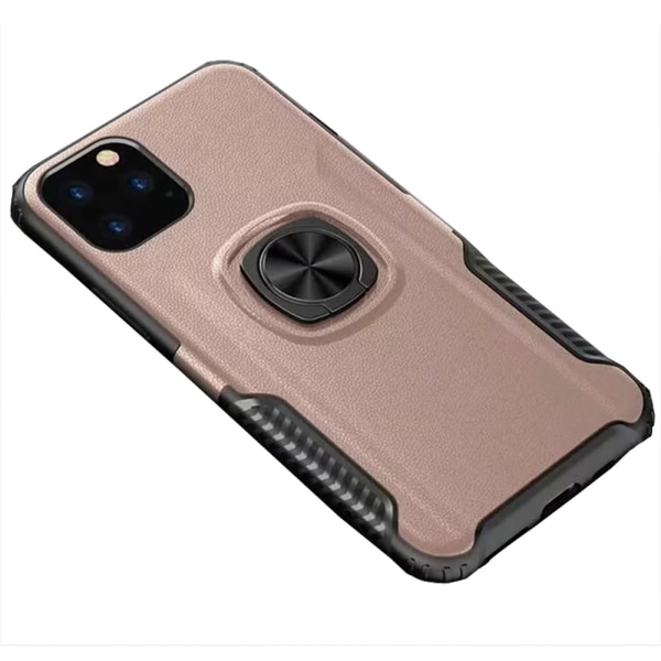 iPhone 11 Pro Max - Elegant Leman Skal med Ringh�llare Röd