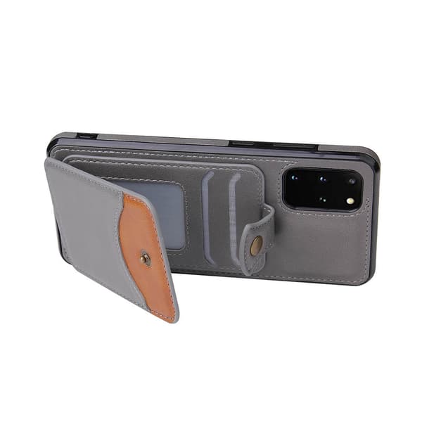 Glat cover med kortholder - Samsung Galaxy S20 Röd
