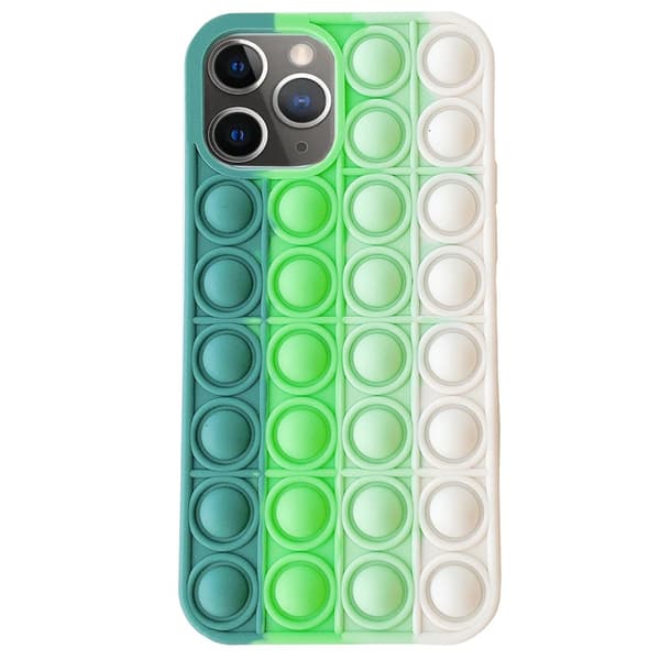 Skyddande Fidget Pop-It Silikonskal - iPhone 12 Pro Rosa-Gul-Blå-Lila