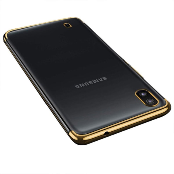 Stilfuldt silikone beskyttelsescover fra Floveme - Samsung Galaxy A10 Silver