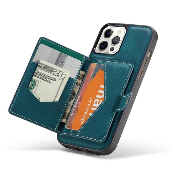 Genomtänkt Praktiskt Skal med Kortfack - iPhone 12 Pro Max Grön