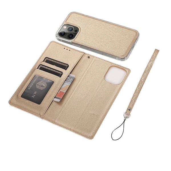 Glat Floveme Wallet Case - iPhone 12 Pro Max Guld