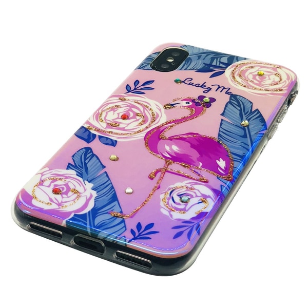 Retro-kuori (Pretty Flamingo) iPhone X/XS:lle