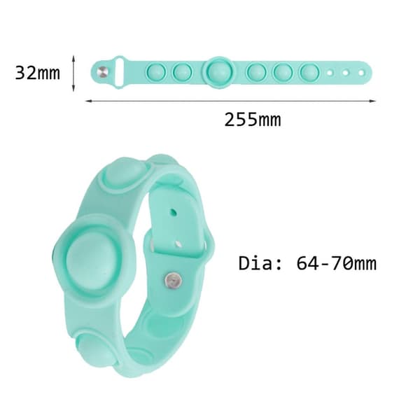 Slittålig Fidget Toy Armband Pop It Simple Dimple Grön