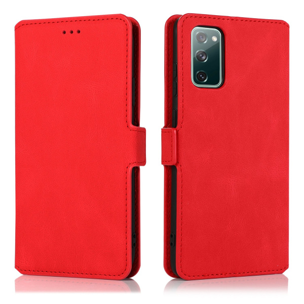 Stilig, lagringsrik og slitesterk lommebokveske for Samsung Röd