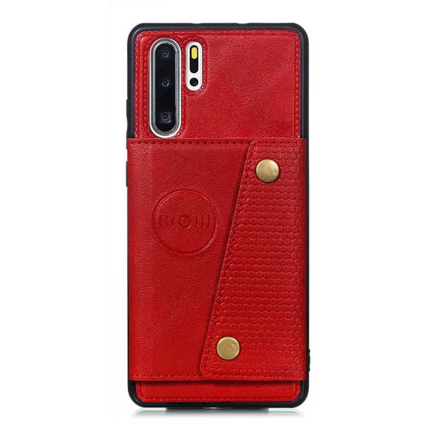 Huawei P30 Pro - Skyddsskal med Korthållare Ljusbrun