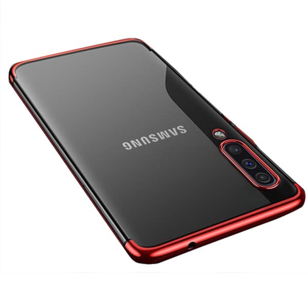 Stötdämpande Silikonskal Floveme - Samsung Galaxy A70 Silver
