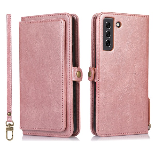 Elegant 2-i-1 lommebokveske i høykvalitets PU-skinn til Samsung G Roseguld