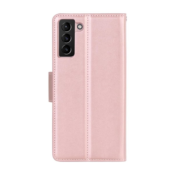 Huomaavainen lompakkokotelo - Samsung Galaxy S21 Plus Rosaröd