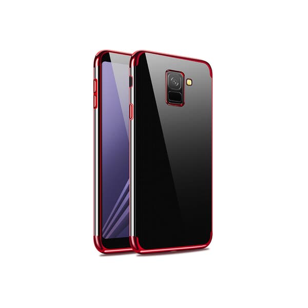 Samsung Galaxy A8 2018 - Silikonskal i Plated-utförande Roséguld