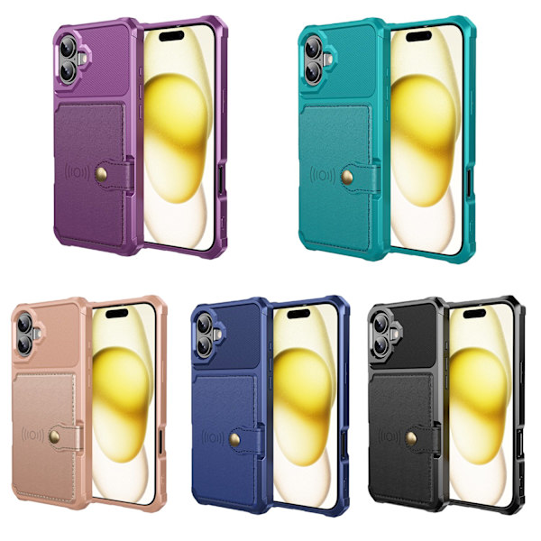 iPhone 17 Kompakt Plånboksskal Lila