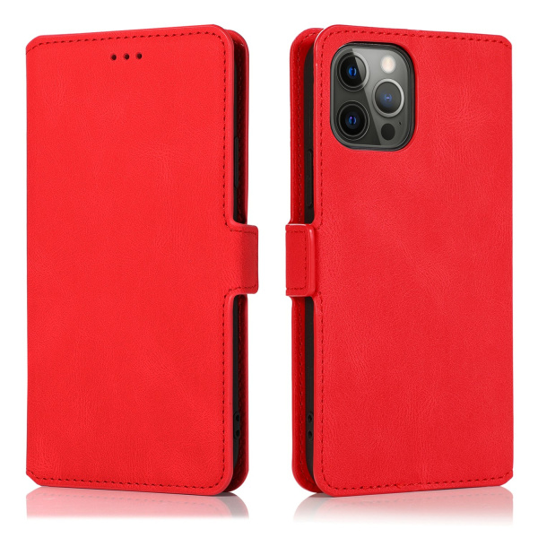 Stilig Floveme lommebokdeksel - iPhone 14 Pro Röd