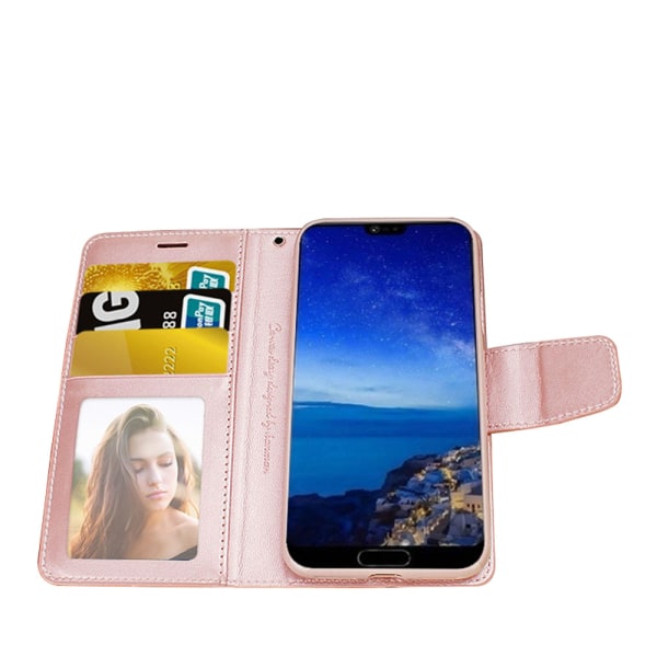Huawei P20 Pro - Plånboksfodral i PU-Läder från Hanman Svart