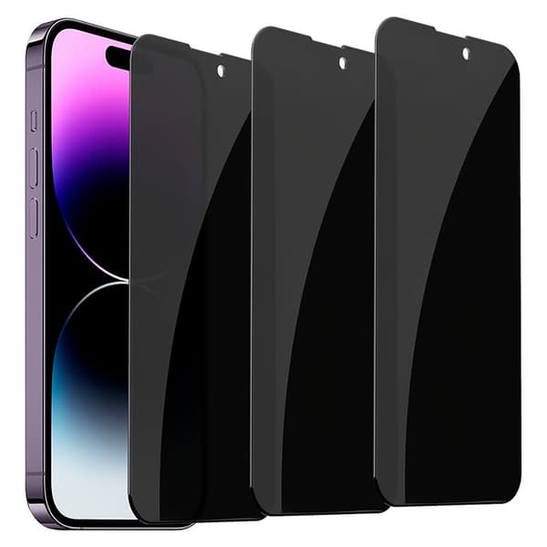 2-PACK Sekretess Skärmskydd iPhone 14 Pro Privacy Transparent