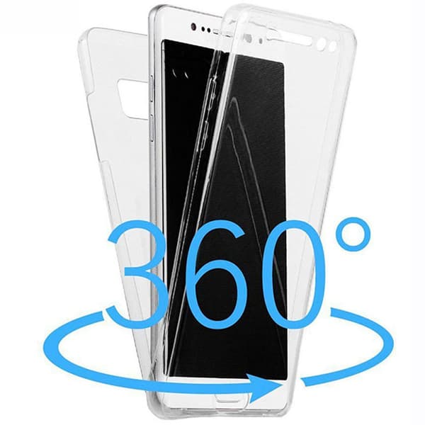 Samsung A6 Plus - Dubbelsidigt Silikonskal TOUCHFUNKTION Svart Svart