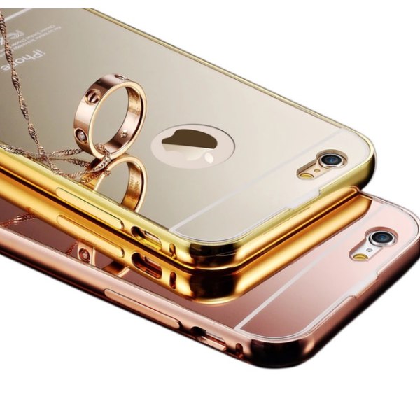 iPhone 6/6S - Elegant skal från LEMAN (ram i Aluminium) Guld