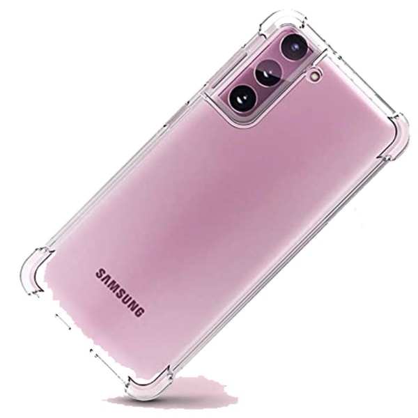 Stilfuldt Floveme beskyttelsescover - Samsung Galaxy S21 Plus Transparent/Genomskinlig