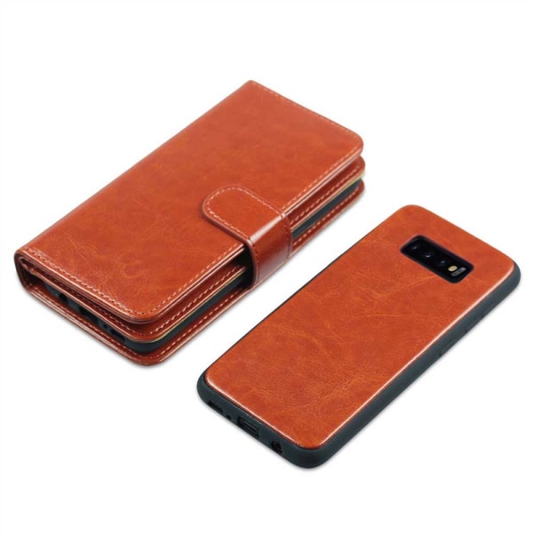 9-korts fleksibel lommebokveske Royben - Samsung Galaxy S10 Brun