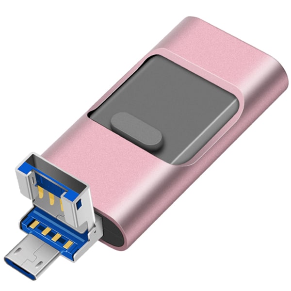 Lightning/Micro-USB-minne (Lagre fra telefonen) 128Gb Roséguld