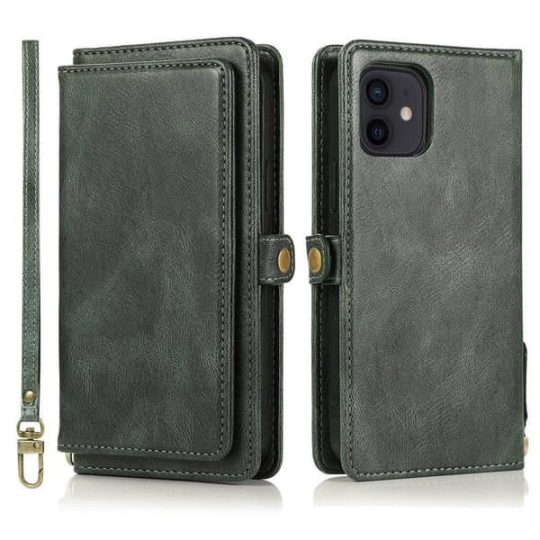 Glat 2 i 1 pung etui - iPhone 12 Mörkblå