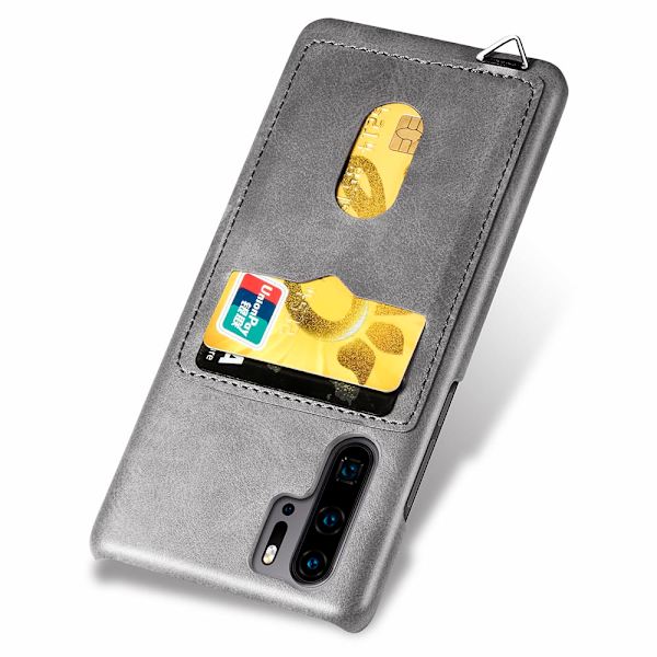 Smidigt Skal med Korthållare (LEMAN) - Huawei P30 Pro Blågrön