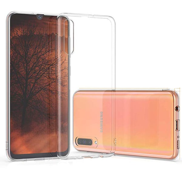 Skyddande Praktiskt Silikonskal - Samsung Galaxy A50 Transparent/Genomskinlig