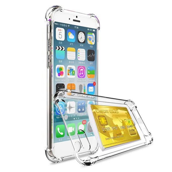 Genomtänkt Skal med Kortfack - iPhone 8 Plus Transparent