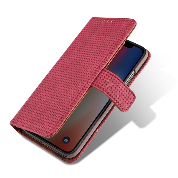 Retro-deksel med lommebok i PU-skinn til iPhone XS Max Röd