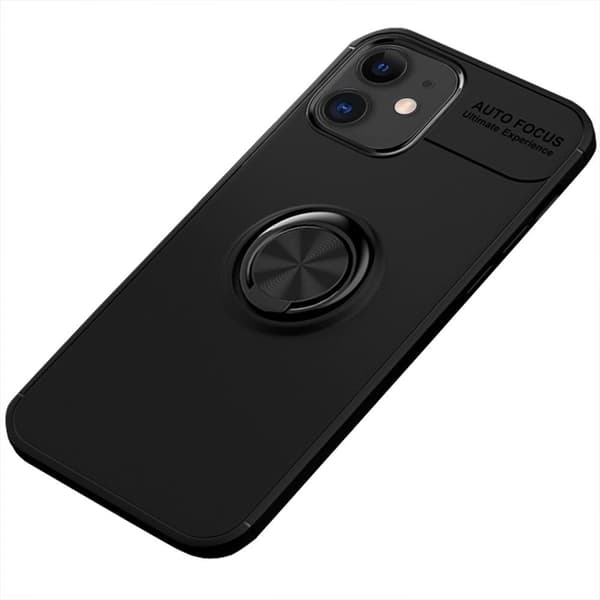 Stilfuldt beskyttelsescover med ringholder - iPhone 12 Blå
