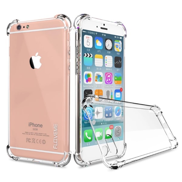 iPhone 6/6s PLUS Stötdämpande Silikonskal med extra tjocka hörn Silver/Grå Silver/Grå