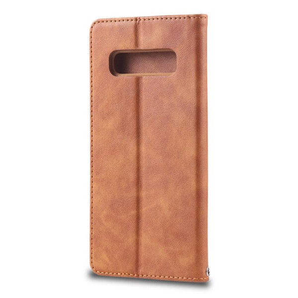 Stilig beskyttende lommebokdeksel - Samsung Galaxy S10+ Ljusbrun Ljusbrun