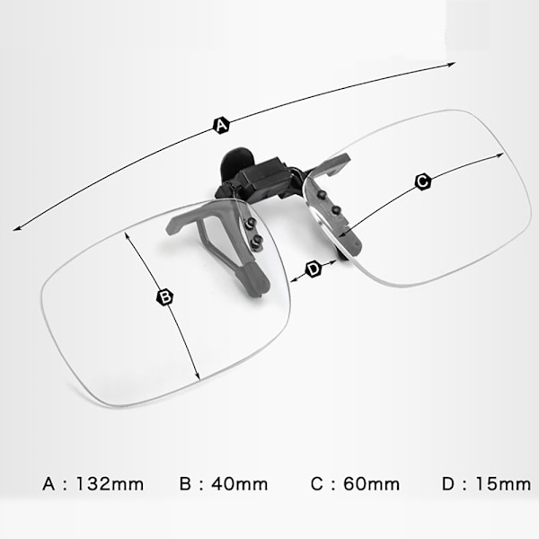 Clip-On Läsglasögon med Styrka (+1,0 - +4,0) +3