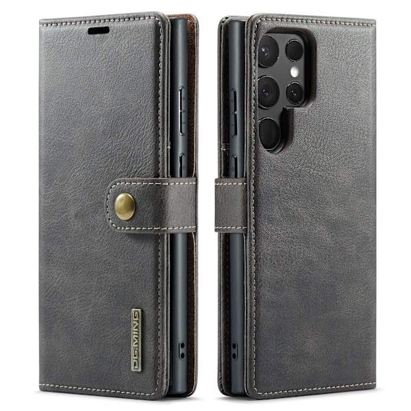 Samsung Galaxy S24 Ultra - Multifunktionellt Fodral i Läder Blå