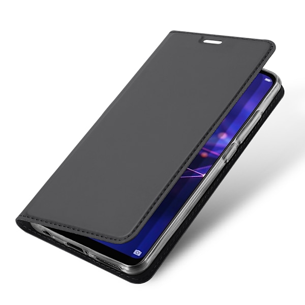 DUX DUCIS Exklusiva Fodral med kortfack - Huawei Mate 20 Lite Gråsvart