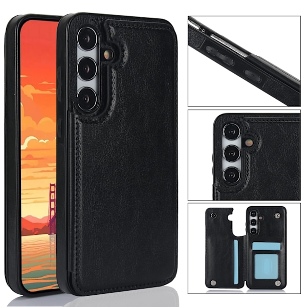 Samsung Galaxy S24 FE Fodral - Stilrent Skal med Plånbok och Kortfack Brun