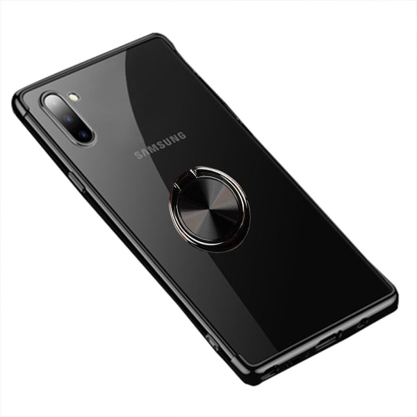 Samsung Galaxy Note10 - Silikonskal med Ringhållare Roséguld