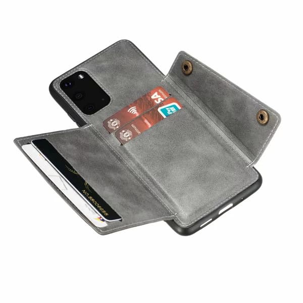 Glat cover med kortrum - Samsung Galaxy S20 Mörkblå