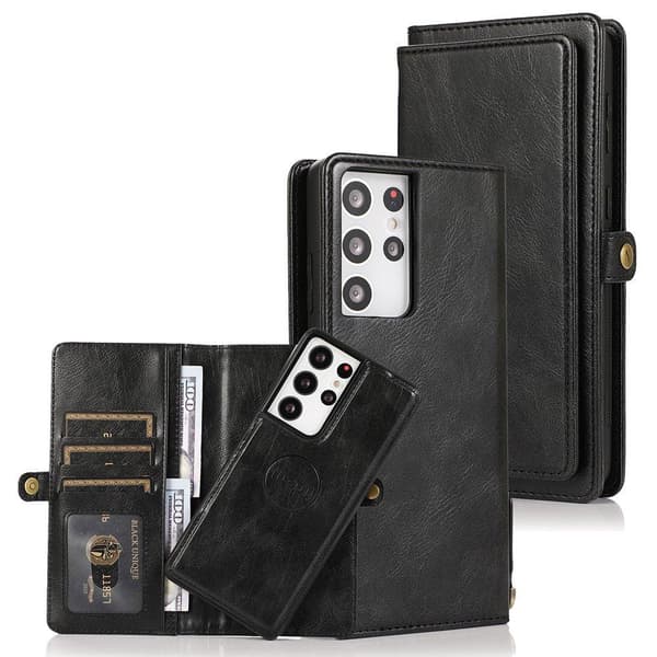 Smooth 2-1 Wallet Case - Samsung Galaxy S21 Ultra Mörkblå