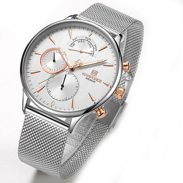 Stilsäker NaviForce Herrklocka Svart/Silver