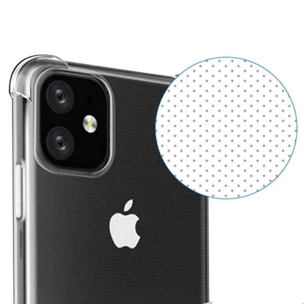 iPhone 11 Pro Max - sileä silikonikuori korttilokerolla Transparent/Genomskinlig