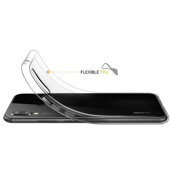 Smart Skyddsskal i Silikon (Ruff-Grip) till Huawei P20 Transparent/Genomskinlig