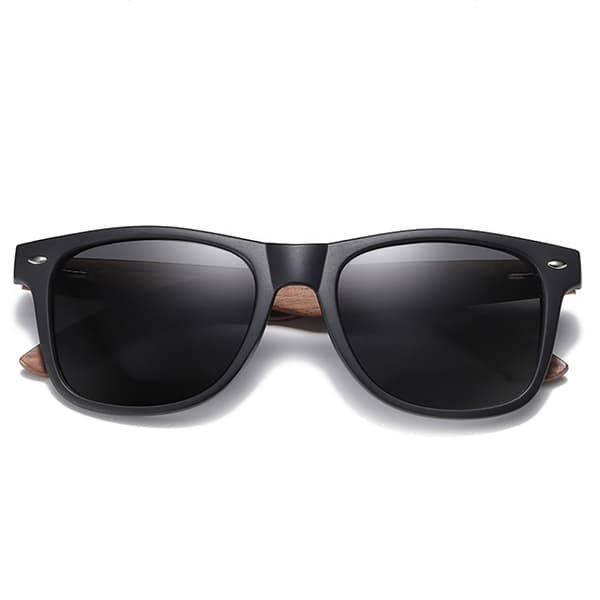 Polariserte solbriller med valnøttinnfatning Brun