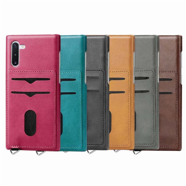 Samsung Galaxy Note10 - Effektfullt Skal med Korthållare Rosa