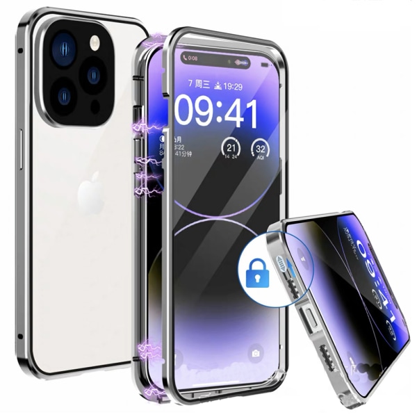 Smart Magnetic Double Shell - iPhone 14 Pro Max Röd