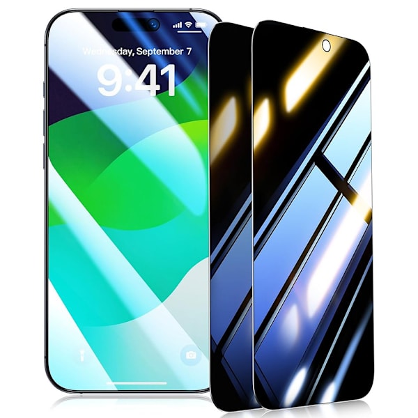 iPhone 16 Plus  Sekretess Skärmskydd 2-pack Svart