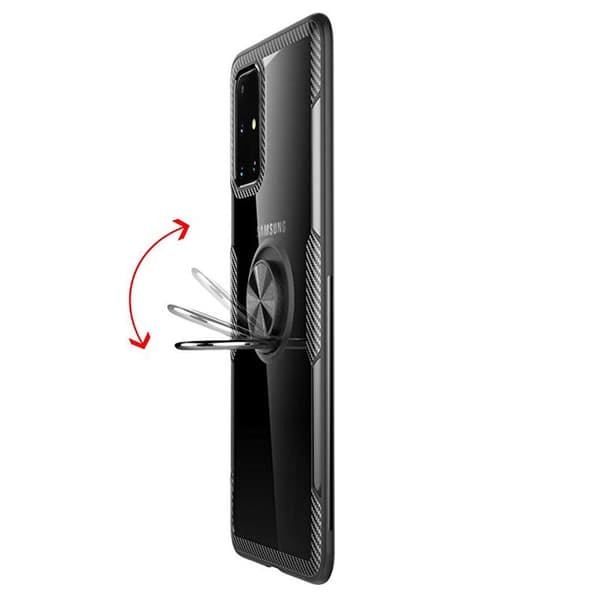 Stilrent Skyddsskal med Ringhållare - Samsung Galaxy A51 Röd