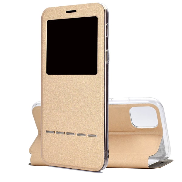iPhone 11 Pro Max - Elegant LEMAN Smart-deksel Guld