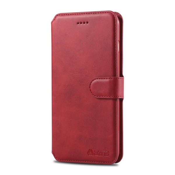 iPhone 7 Plus - Glatt og robust lommebokdeksel Röd