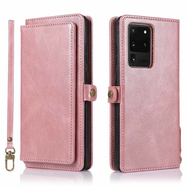 Kätevä lompakkokotelo - Samsung Galaxy S20 Ultra Roséguld