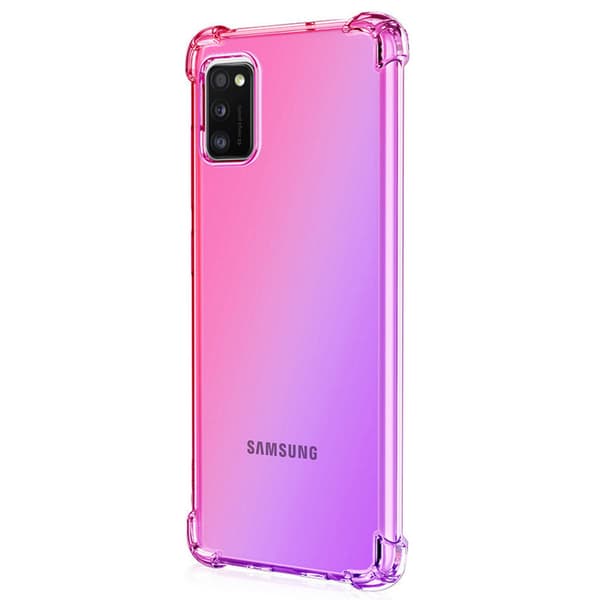 Samsung Galaxy A41 - Stilig silikonskal Blå/Rosa